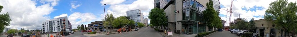 Street-level low light example from Downtown Bellevue, cropped to the local street backdrop.