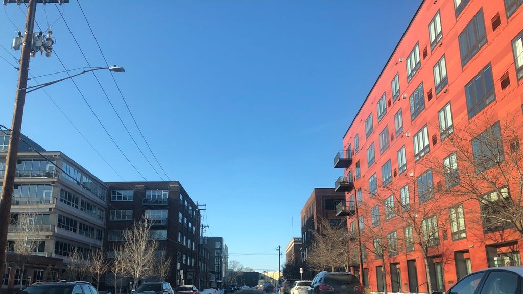 Street-level daytime example from Downtown Minneapolis North Loop, cropped to show the local street context.
