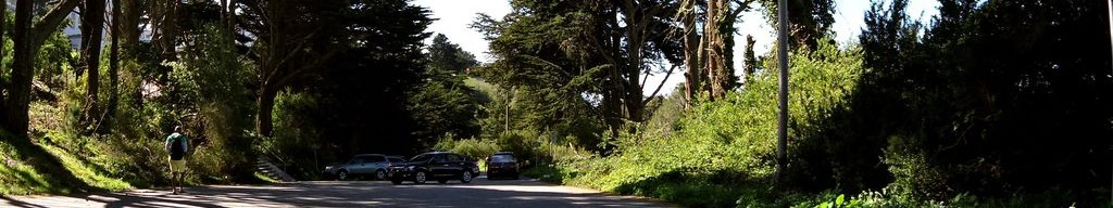 Street-level low light example from Richmond Sunset Sf, cropped to the local street backdrop.