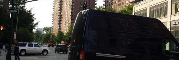 Street-level low light example from Upper West Side Nyc, cropped to the local street backdrop.